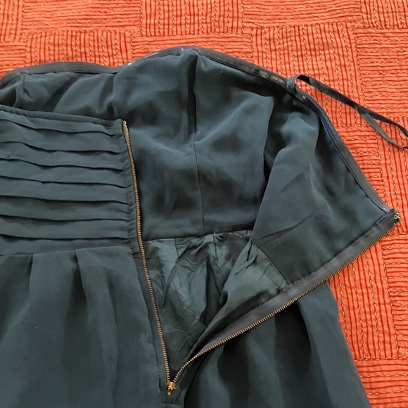 Women’s Size 4 - Sparkle & Fade Pleated Strapless teal Dress - Picture 14 of 15